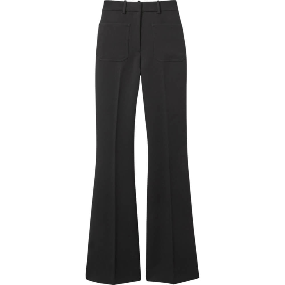 REISS PRIYA Twill High Rise Flared Trousers